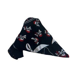 Pirate Bandana Skull Crossbones Black Red Head Scarf Biker Goth Costume